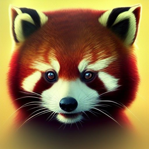 Hyperdetailed Red Panda Portrait in Unreal Engine 5