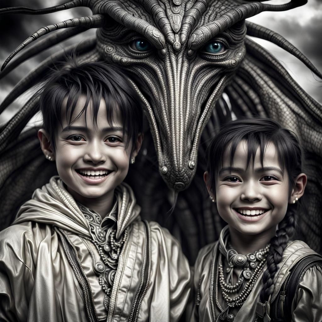 Photorealistic Aliens in Subdued, Magical Lighting