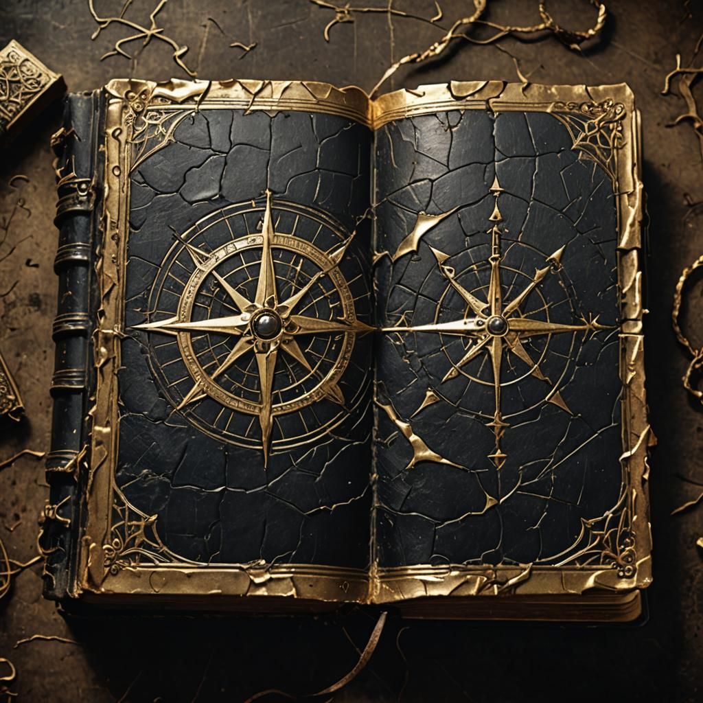 Mystical Tome Oozing Dark Ink and Curses
