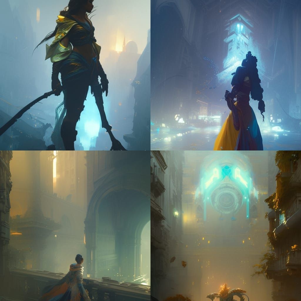 Fantasy Concept Art in Dynamic Lighting, 8k Resolution