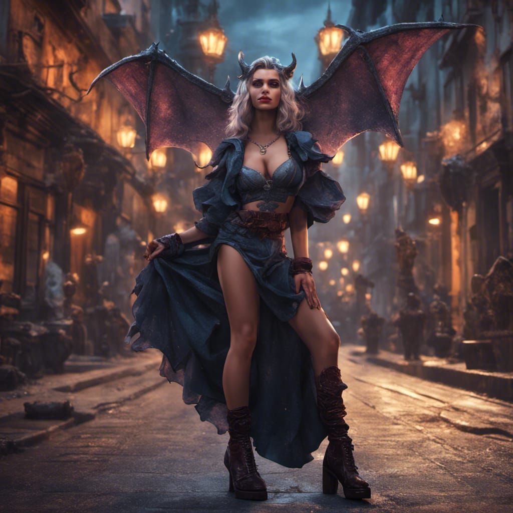 Stylized Gargoyle Ready for a Night Out