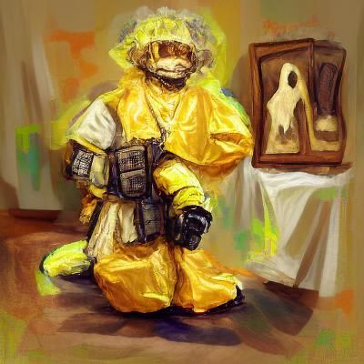 Hazmat Suit in Rembrandt Style