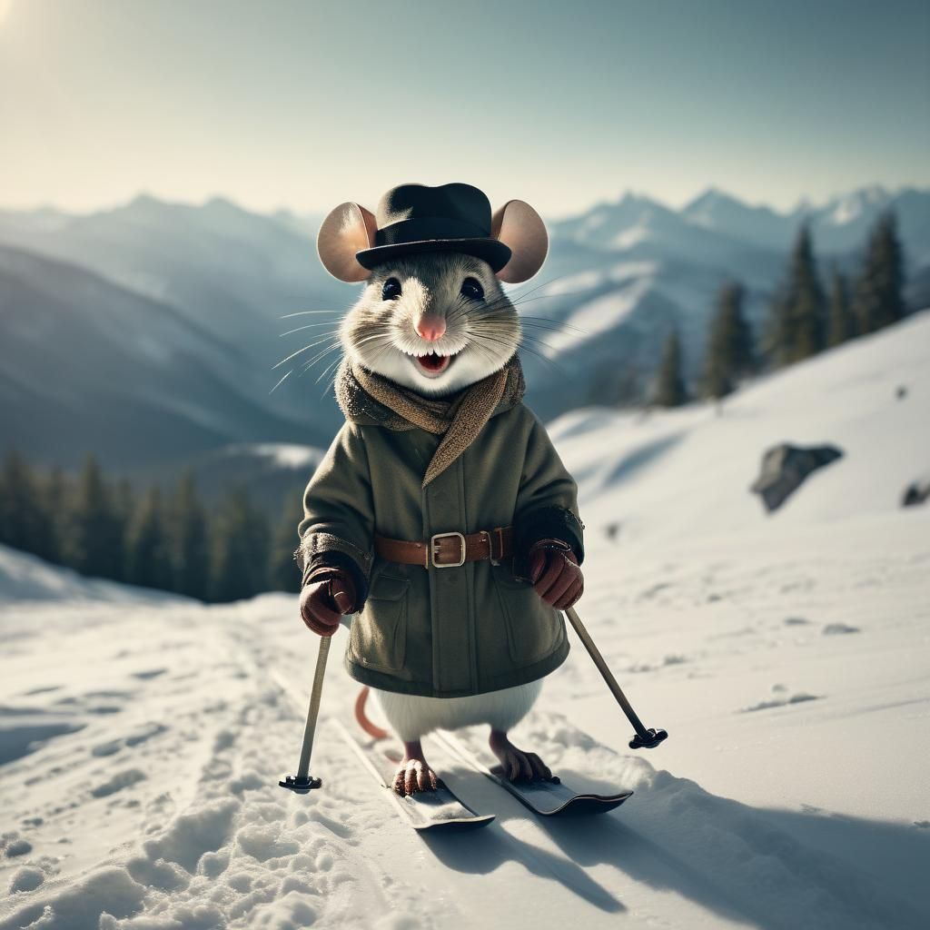 Mouse on Skis: Cinematic Winter Adventure