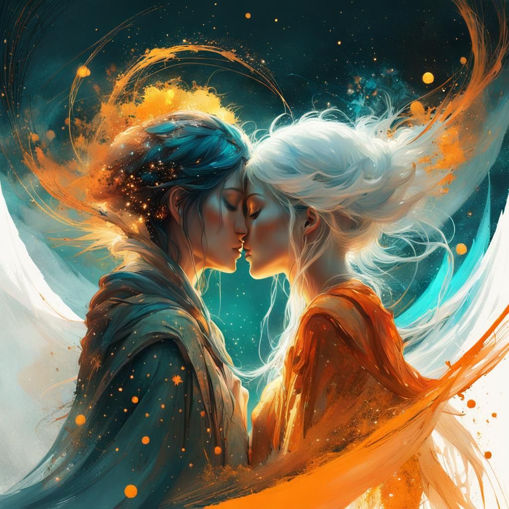 Embracing Cosmic Spirits in Dark Fantasy Style