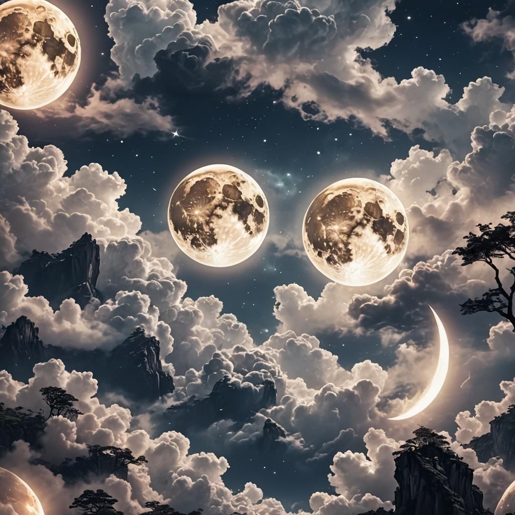 Enchanting Fantasy Moon Wallpaper