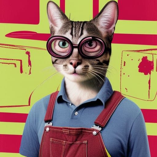 Dwight Schrute as a Cat on a Beet Farm