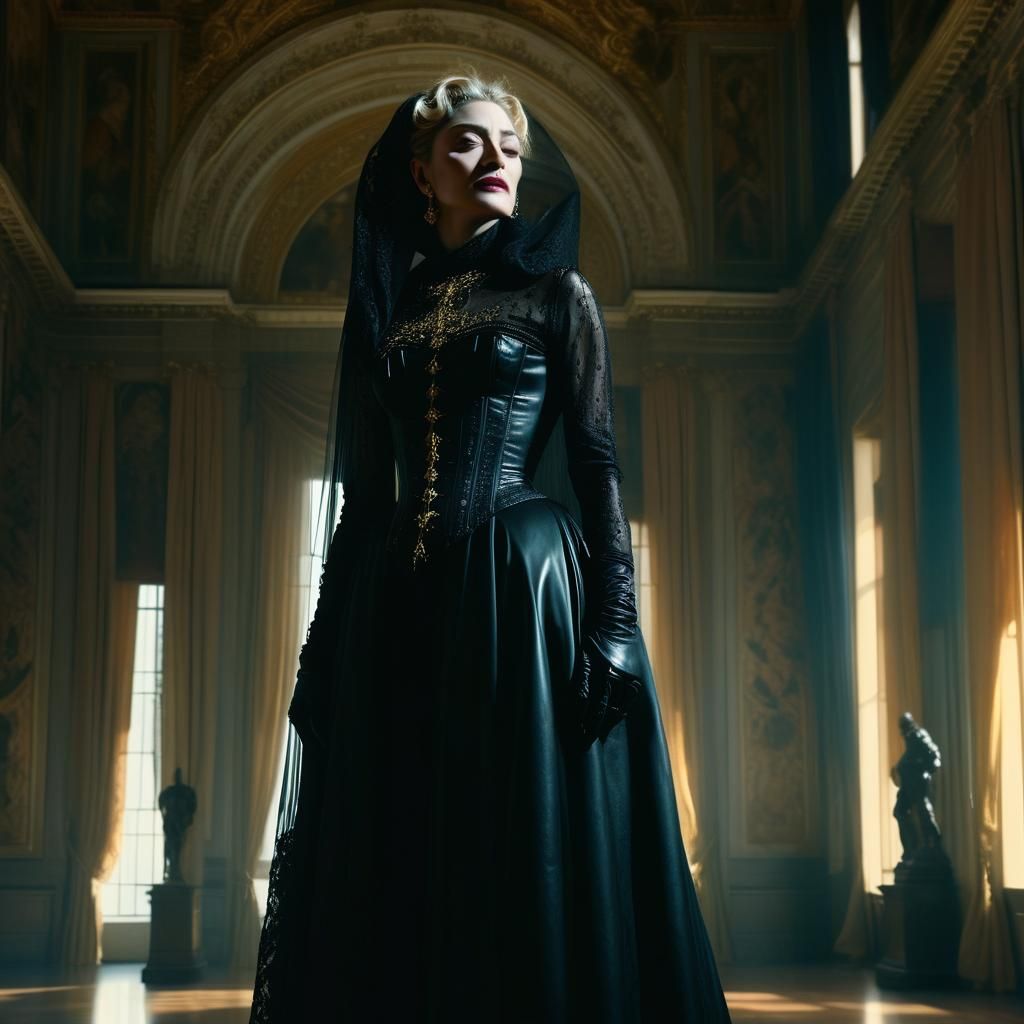 Madonna as Lucrezia Borgia in Melting Renaissance Hall