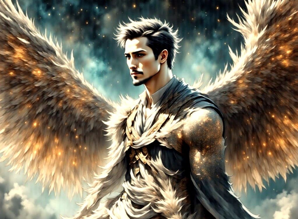 Close-up of a Handsome Priest with Green Eyes