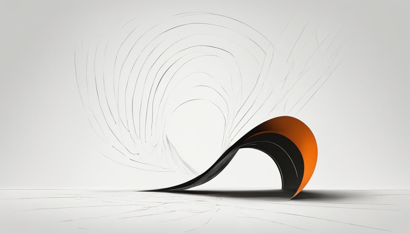 Minimalist Splash Drawing with Flat Parabola