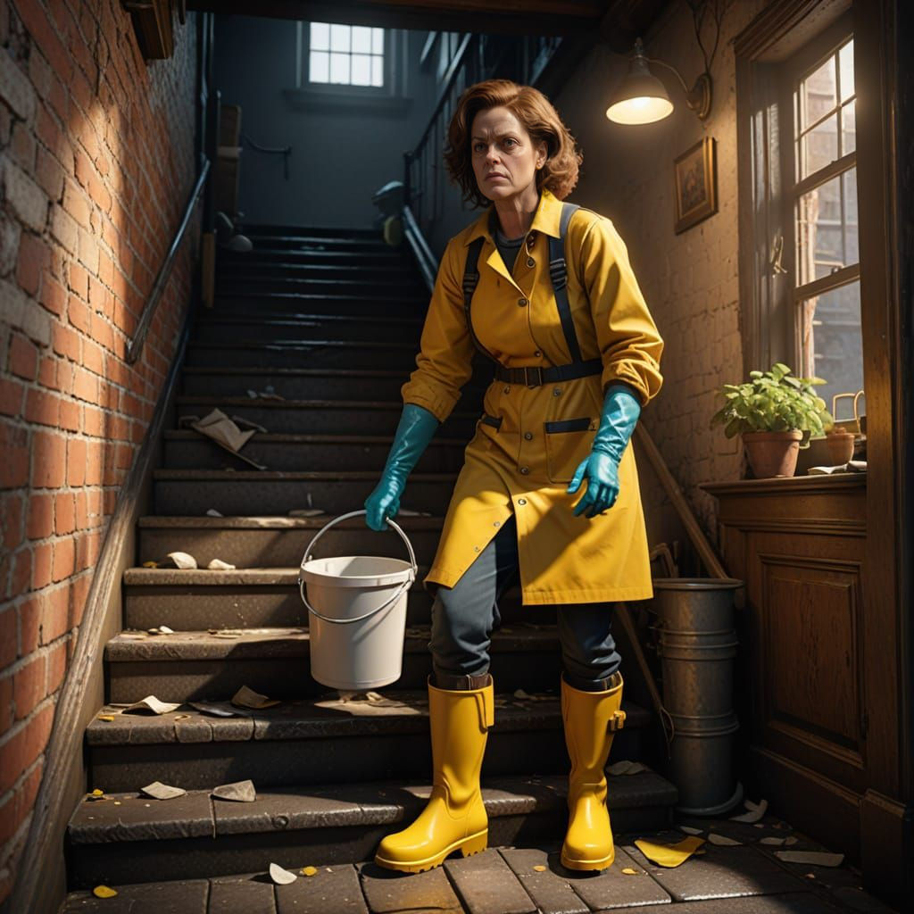 Sigourney Weaver as a Humble Tenement Charwoman in 3D Cinema...