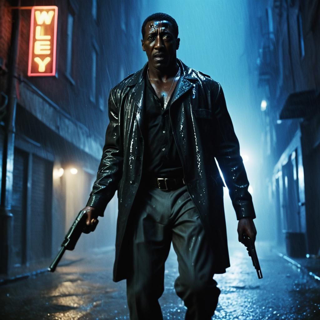 Wesley Snipes in Gritty Urban Action Scene