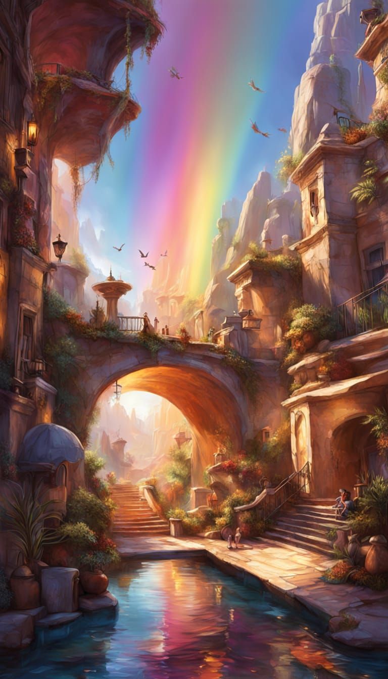 Refracted Light Through Prism in Digital Art