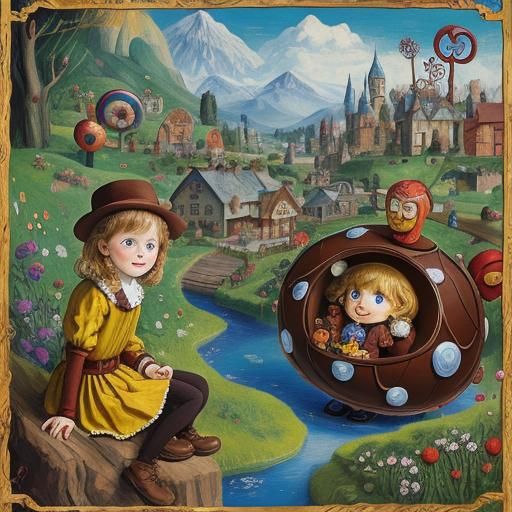 Hansel and Gretel's Surreal Chocolate Factory Adventure