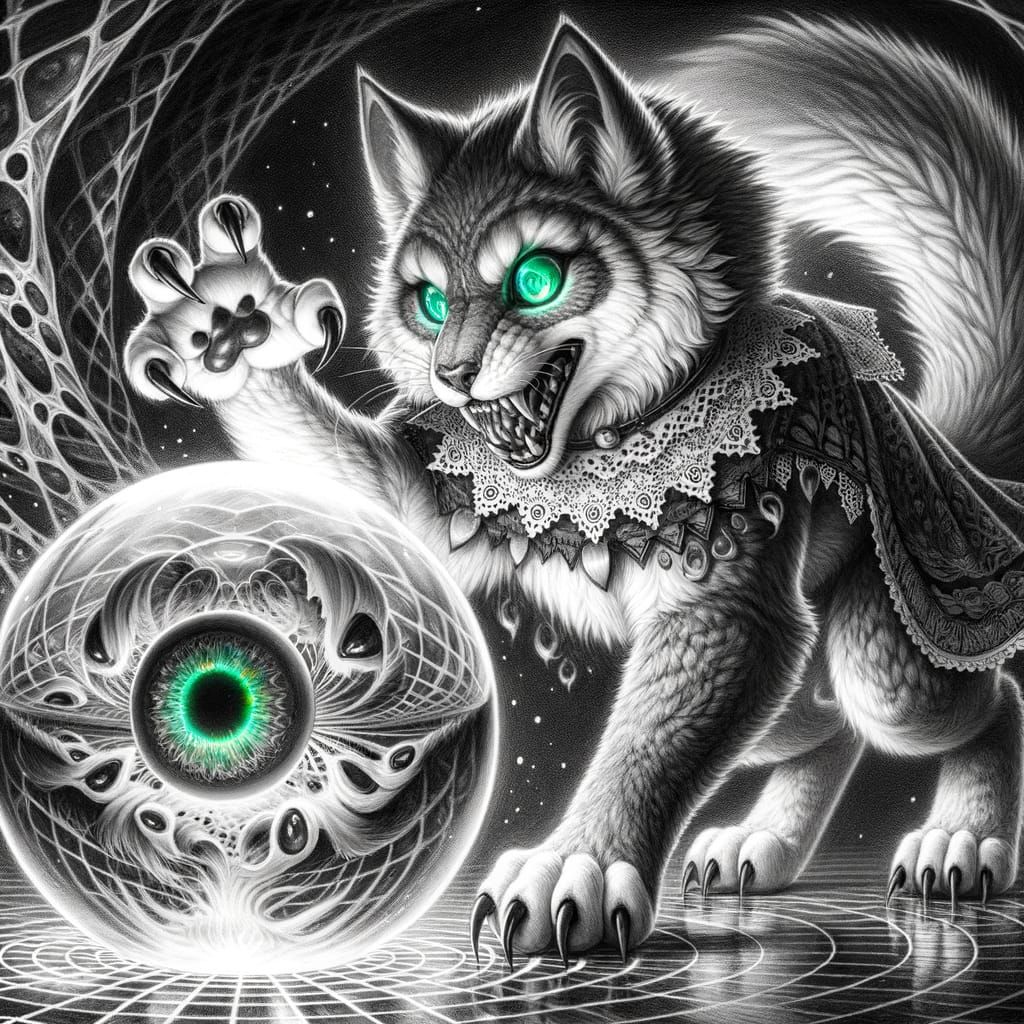 Mysterious Monochrome Cat Performs Optical Illusion