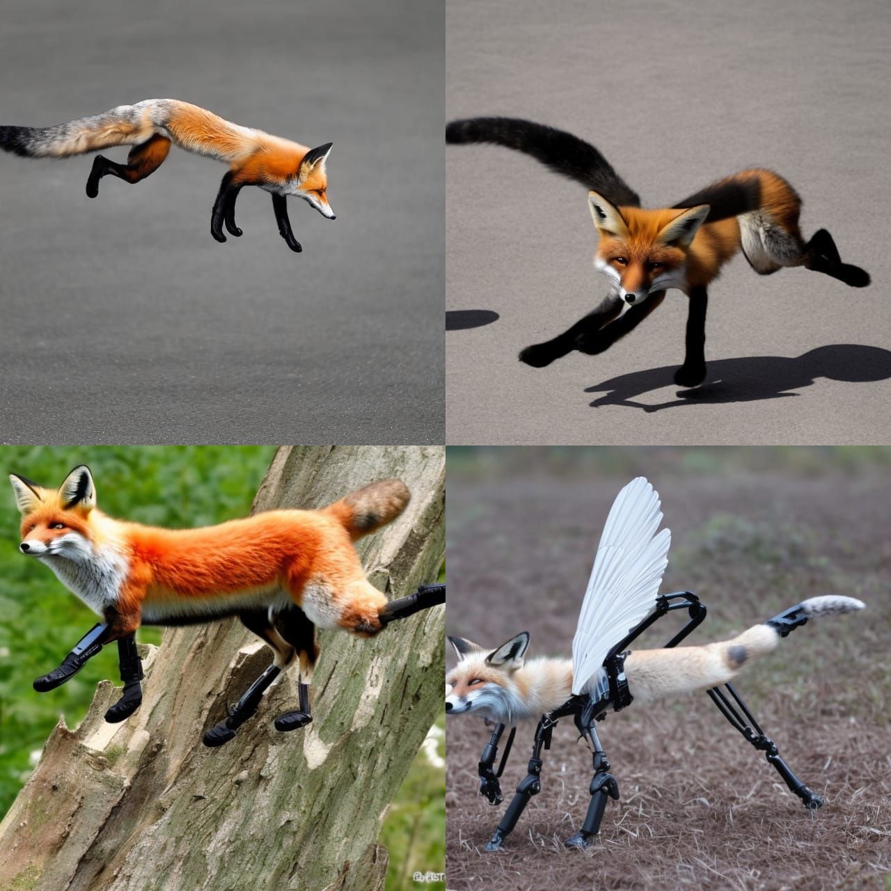 Formicapunk Fox in Flying Exoskeleton