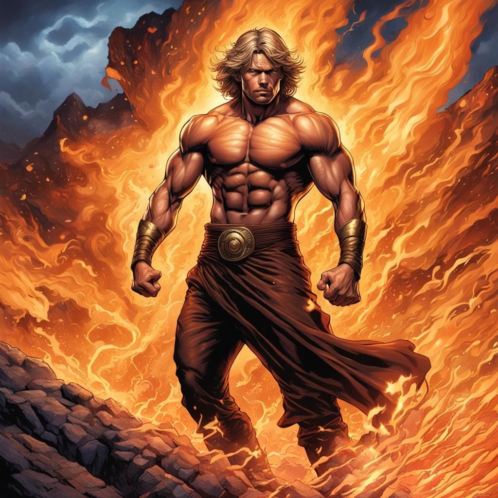 Fiery Seduction: Hyperrealistic Fantasy Art