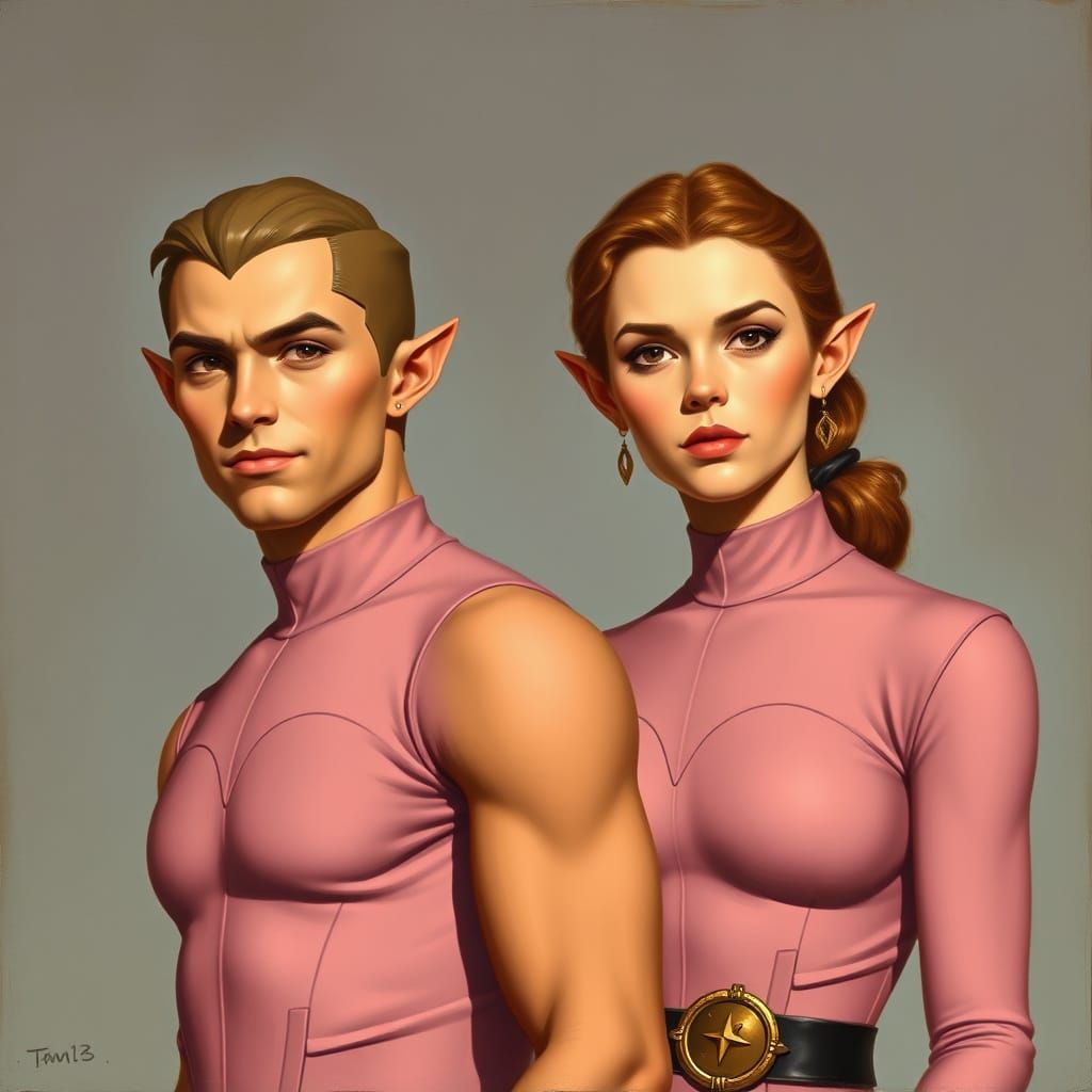 Wonder Twins in John Singer Sargent Style