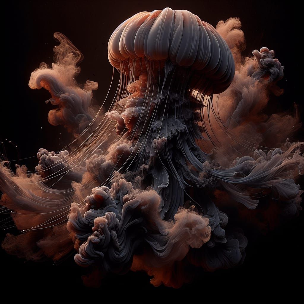 Smoked Jellyfish in Detailed 3D Render