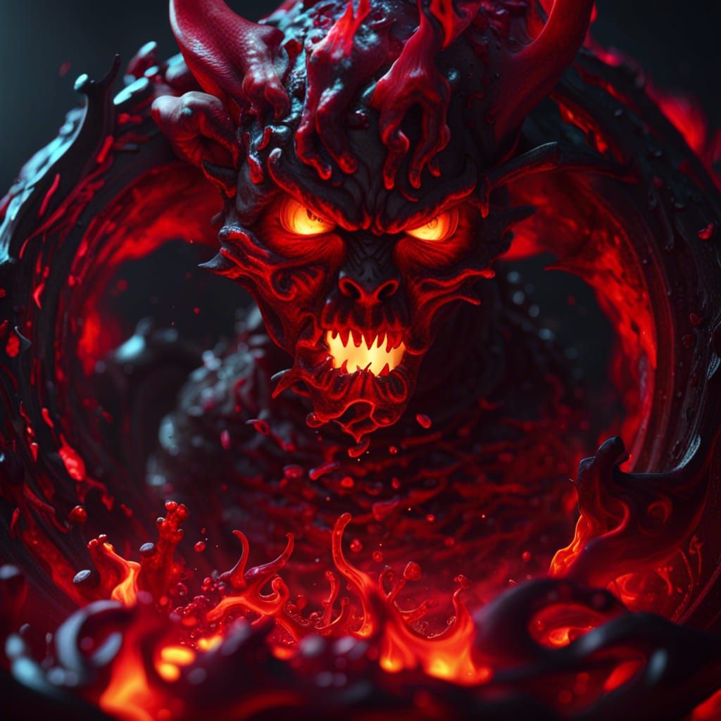 Gothic Demon Trapped in Lava Lamp