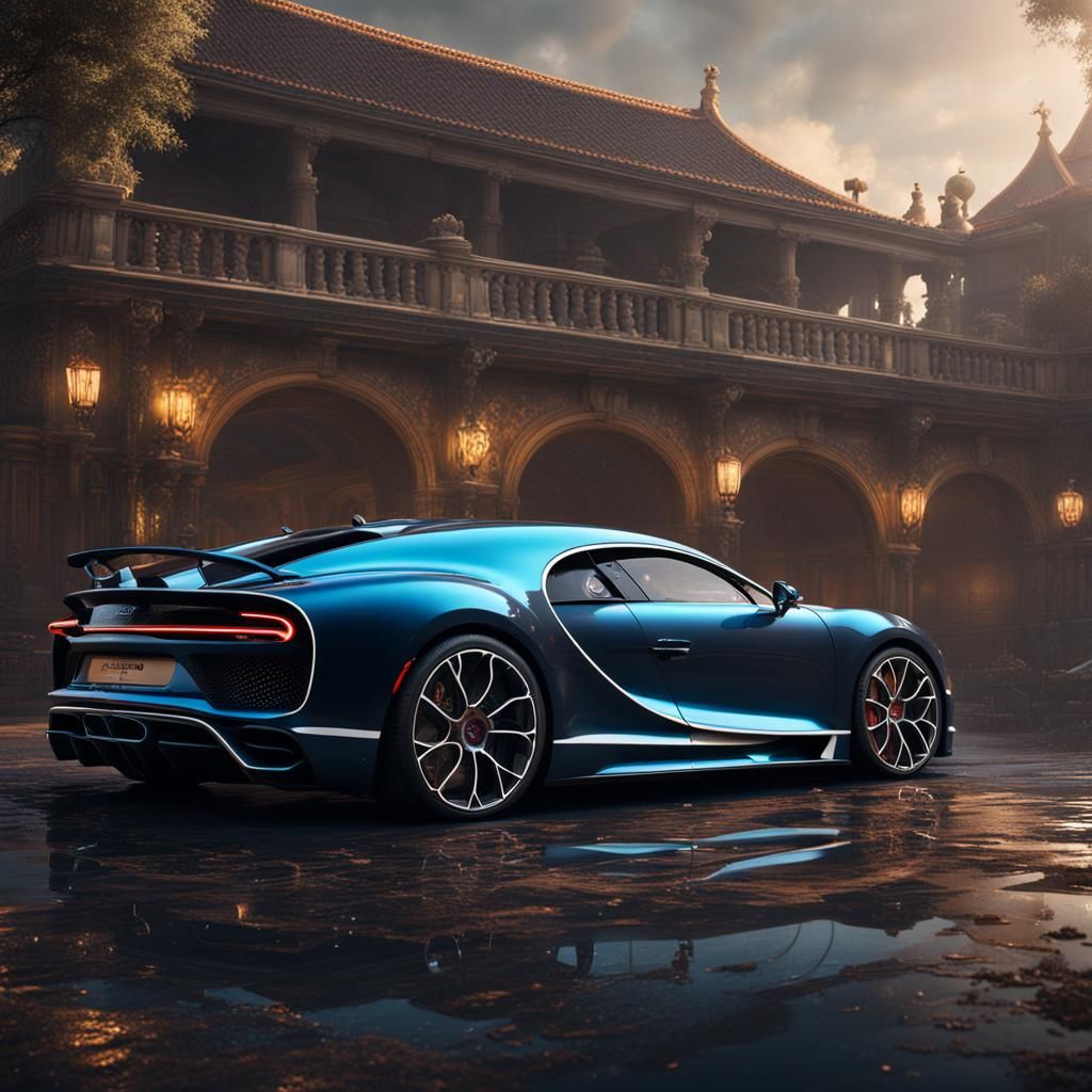 Bugatti Chiron: Detailed Matte Painting in 8K