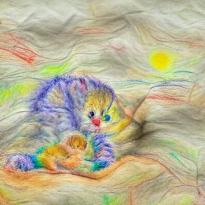 Fuzzy Kitten Cuddles: AI Generated Image