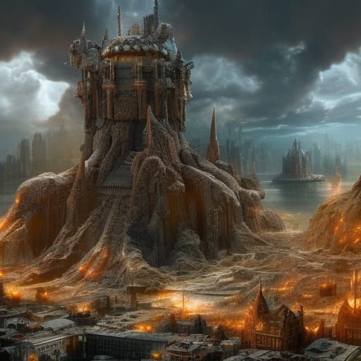 Epic Explosion in Digital Matte Painting