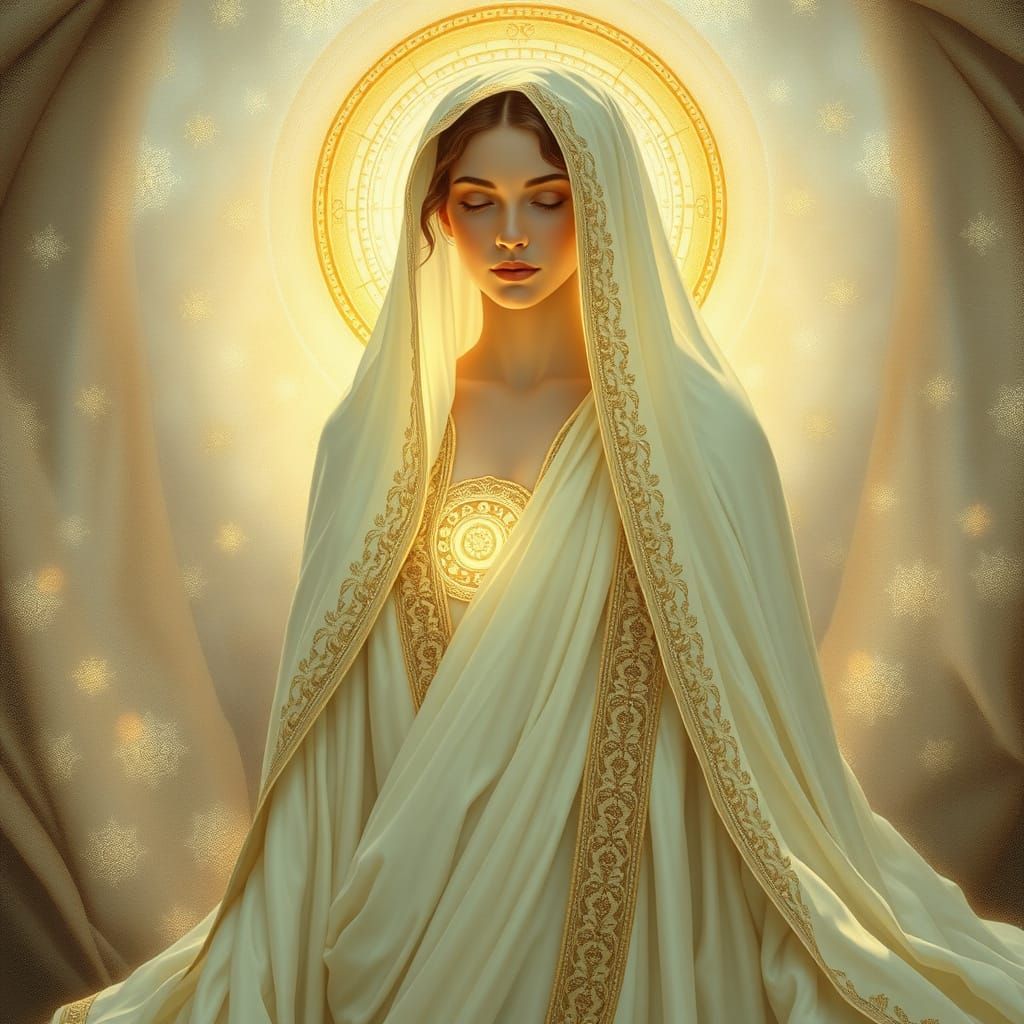 Majestic Woman in Ethereal Light