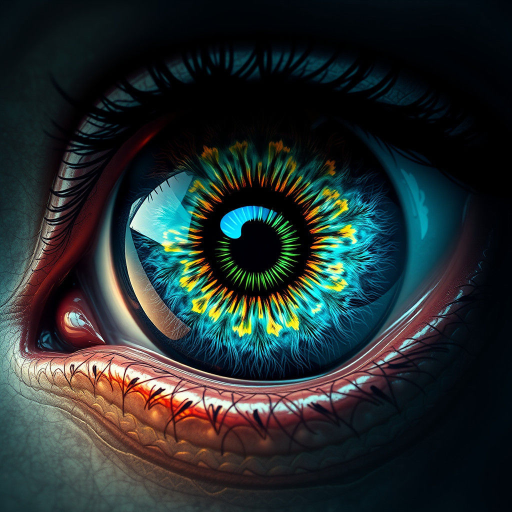 Fractal Iris: A Beholder's Eye Reflecting Beauty