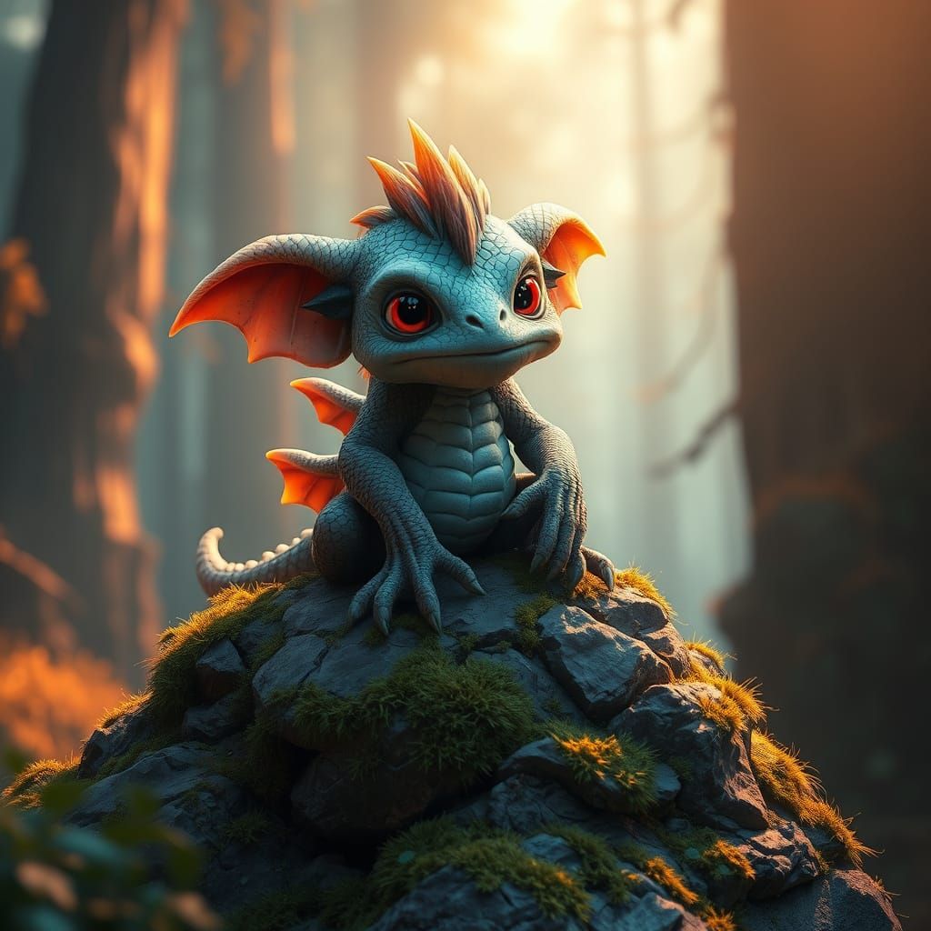 Mystical Monster Basks in Triadic Hues