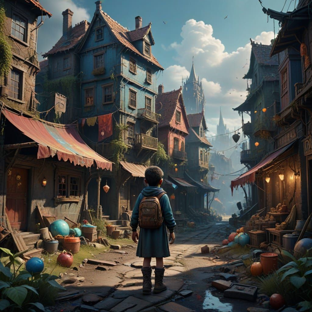 Child Poverty Day Matte Painting