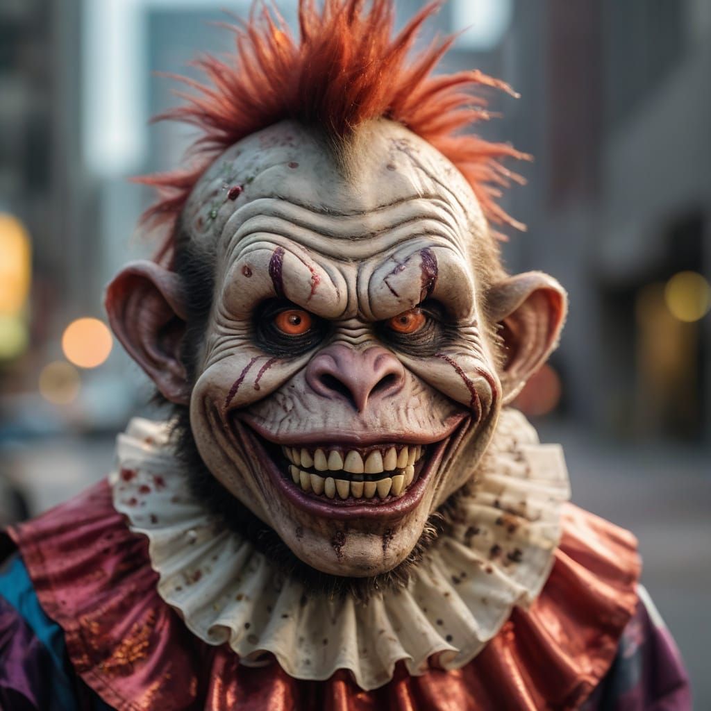 Maniacal Zombie Monkey Clown Thug: Grinning Monster