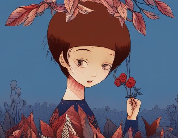 Intricate Collage in Moody, Vibrant Colors