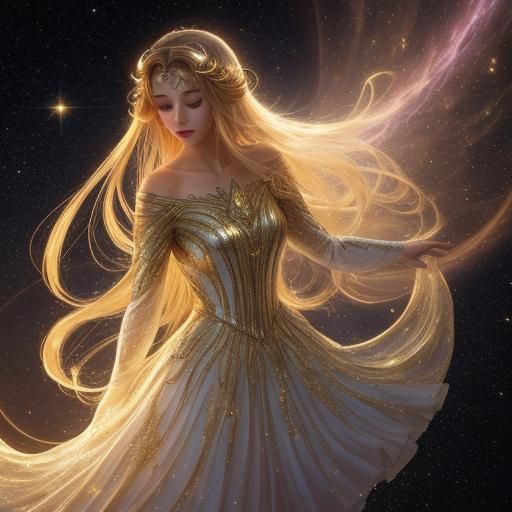 Ethereal Space Angel in a Cosmic Landscape