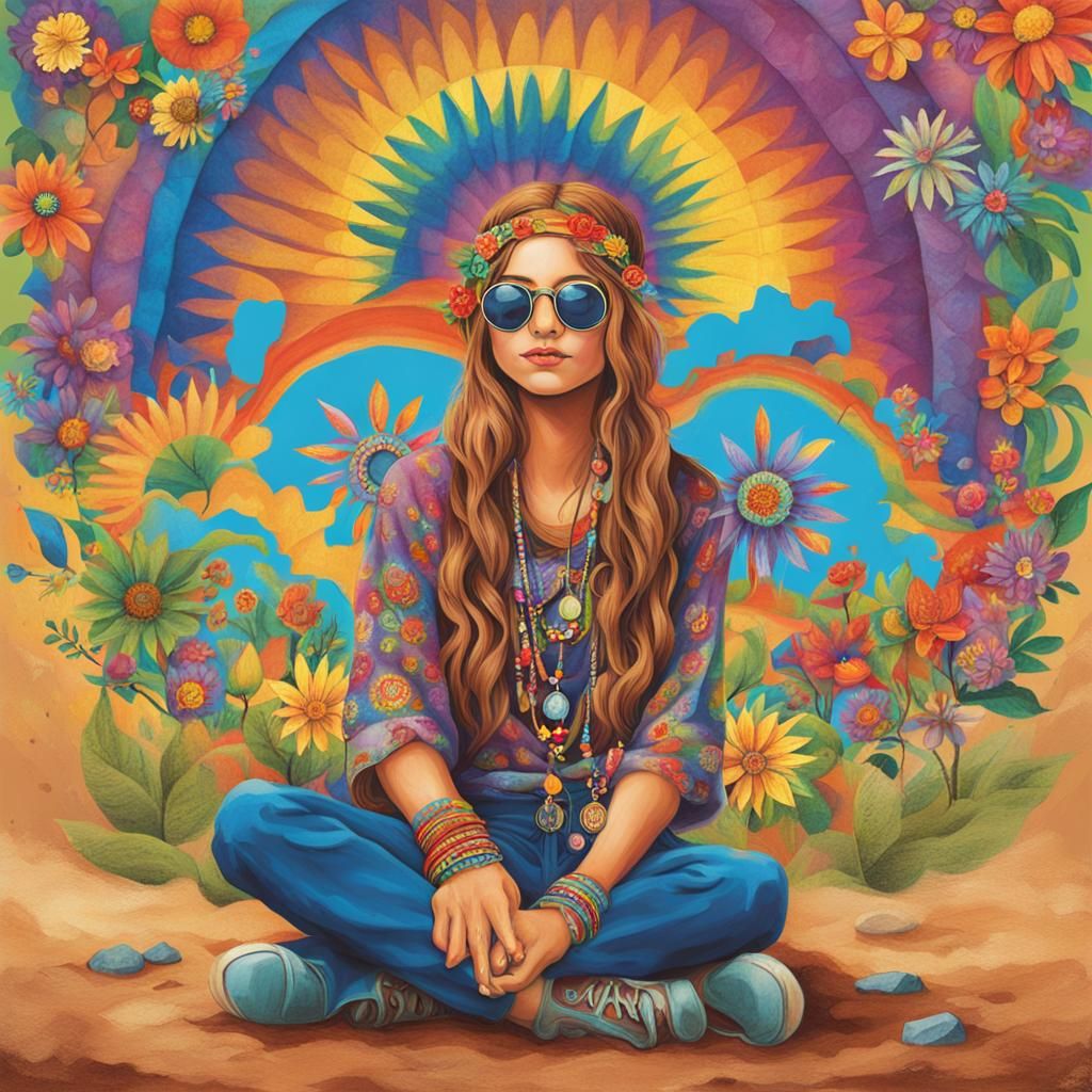 Hippie Girl Portrait