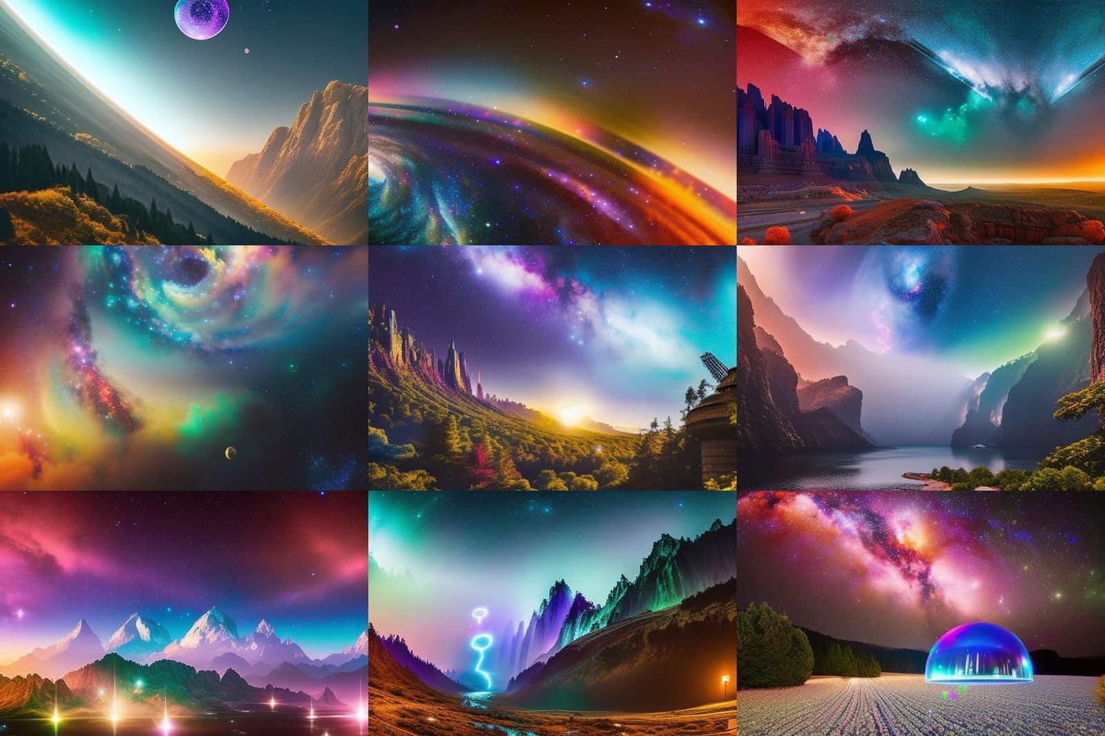 Galaxy Inside a Bubble: Epic Cinematic Digital Painting