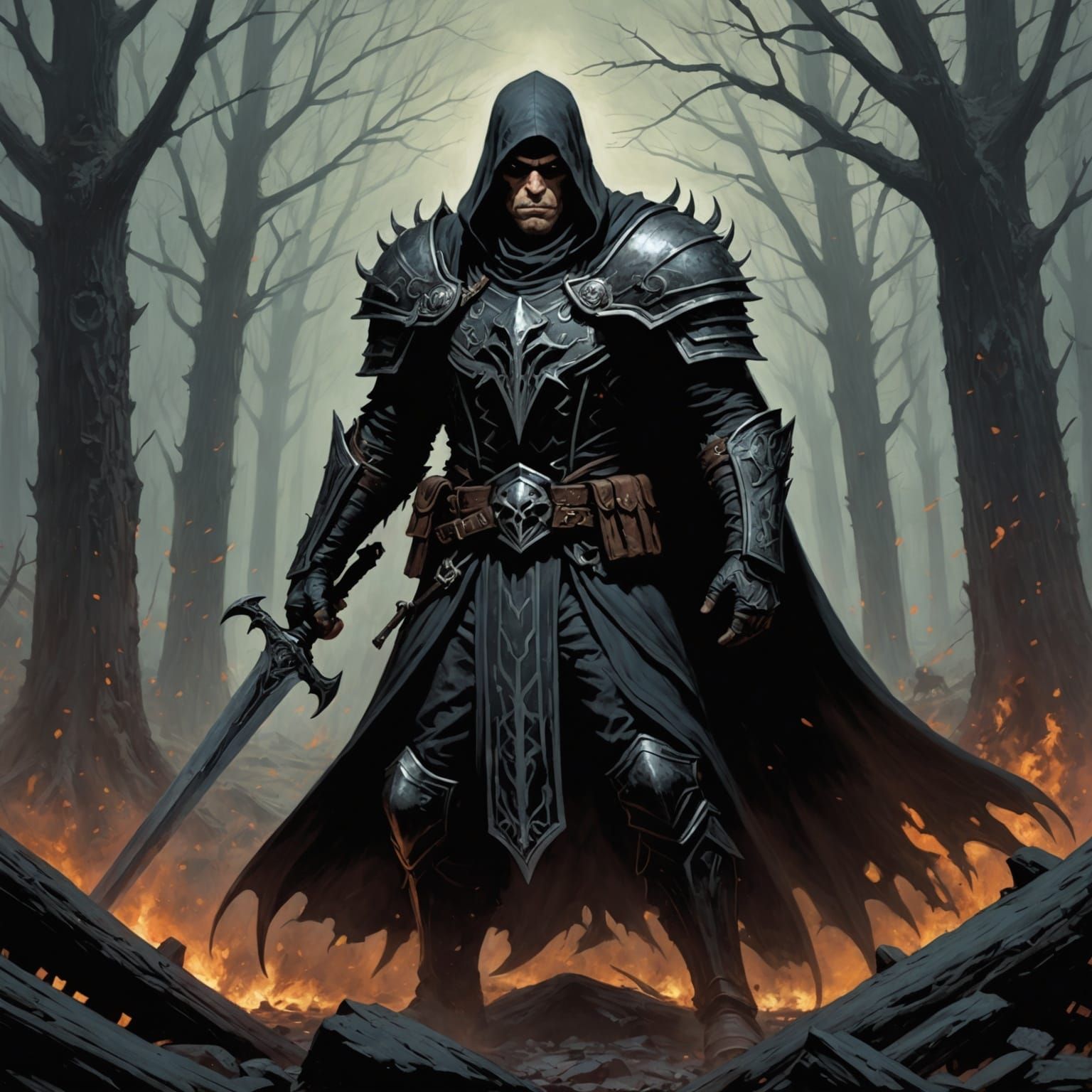 Grimdark Fantasy Character Concept Art