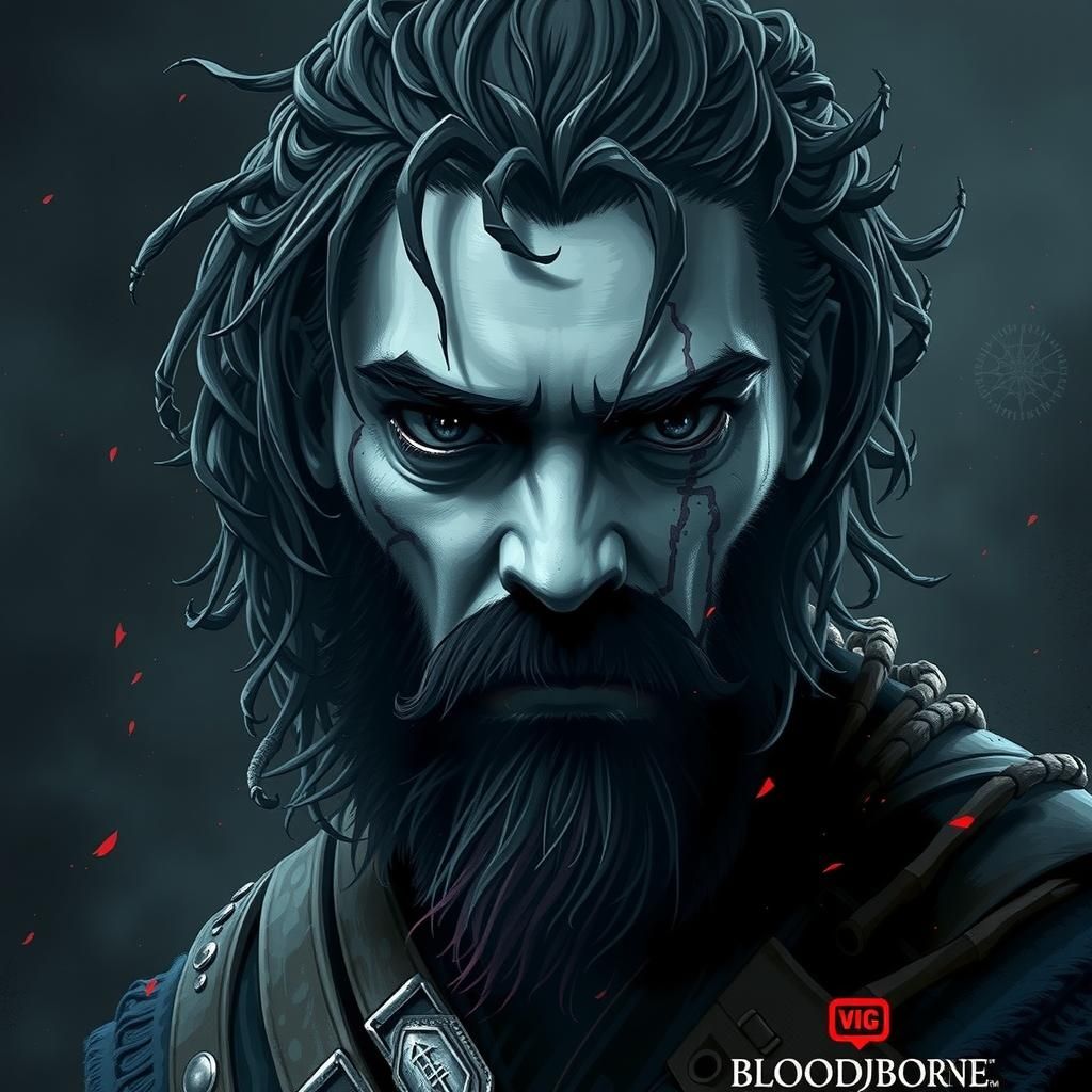 Viking Portrait in Dark Gothic Style