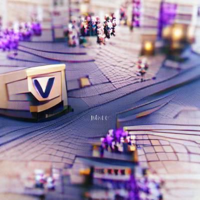 Anime Art Deco Violet Flower in 8K