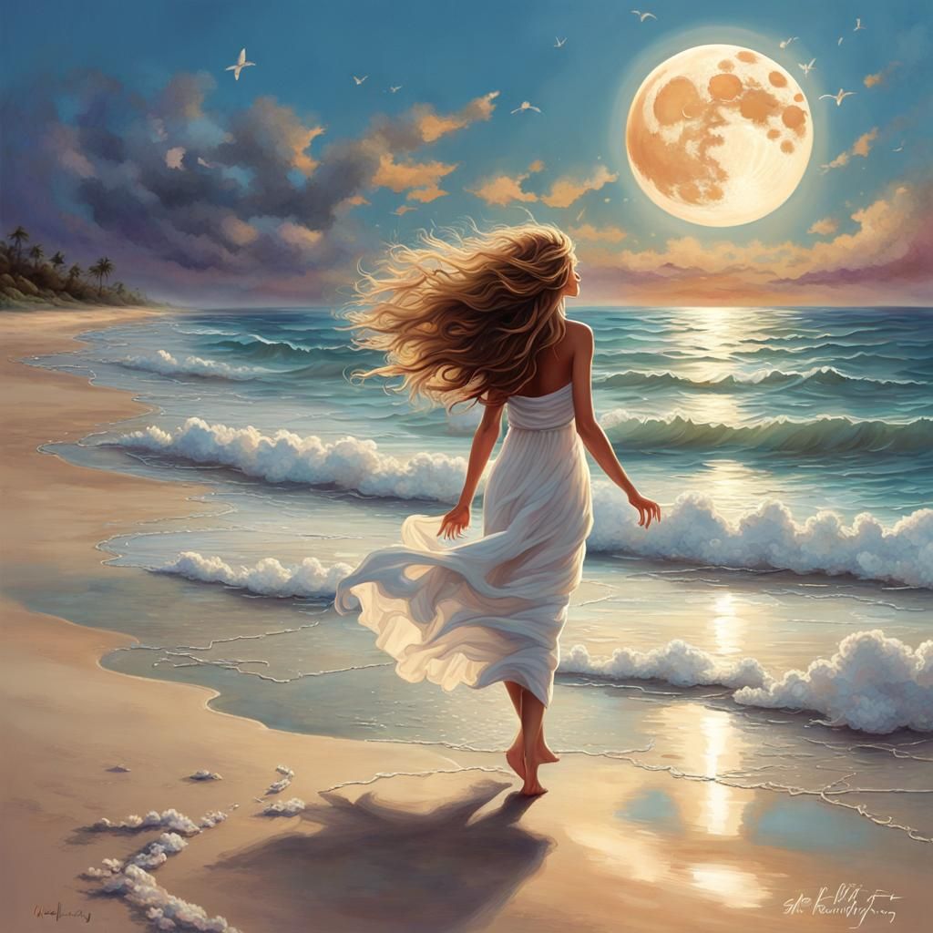 Stoned Immaculate by Jim Morrison - Dreamlike Beach Scene in...