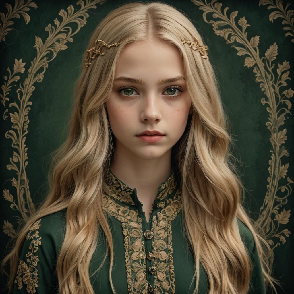 Pretty Blonde Girl Applying Makeup in Cinematic Portrait