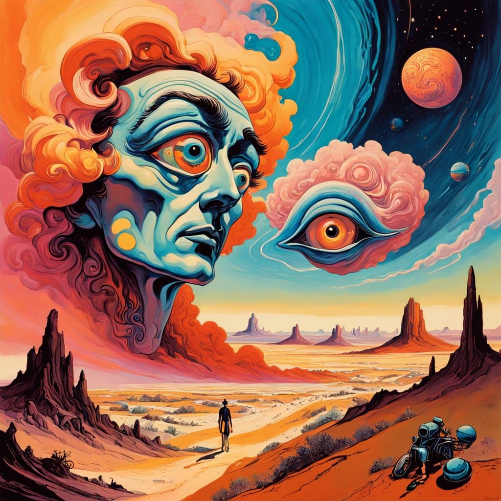 Surreal Desert Sky Encounter