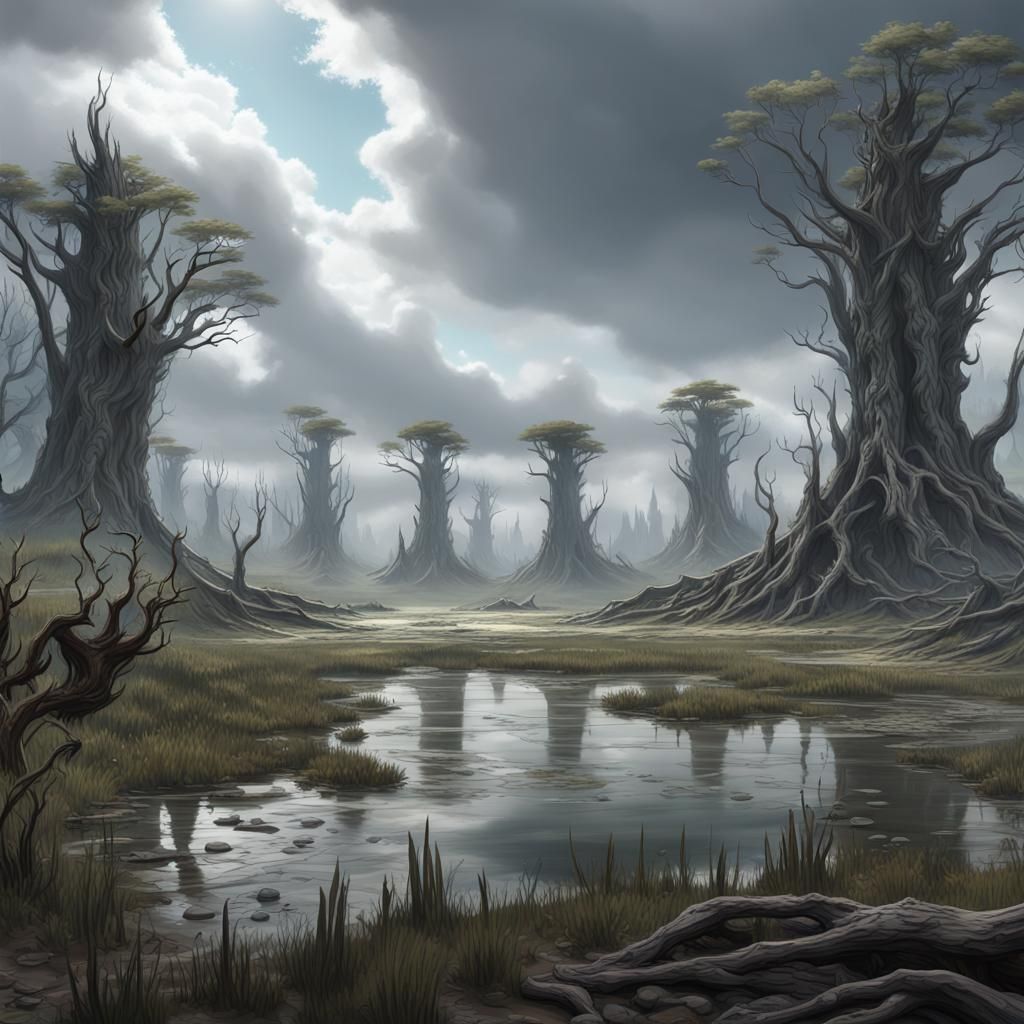 Decayed Bayou: A Fantasy Landscape in 3D