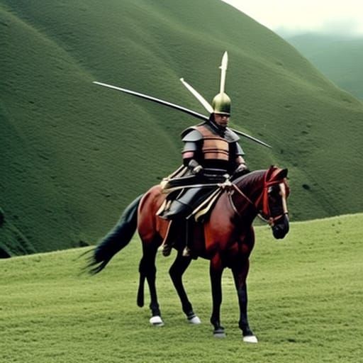 Samurai and Knight Battle in the Swiss Alps