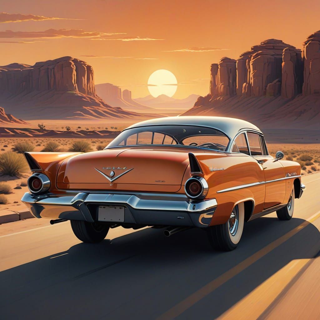 Vintage classic streamliner  car