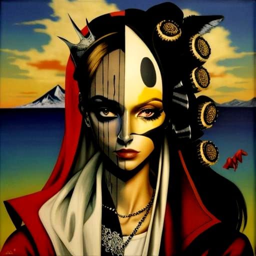 Elegant Art Nouveau Style Composition