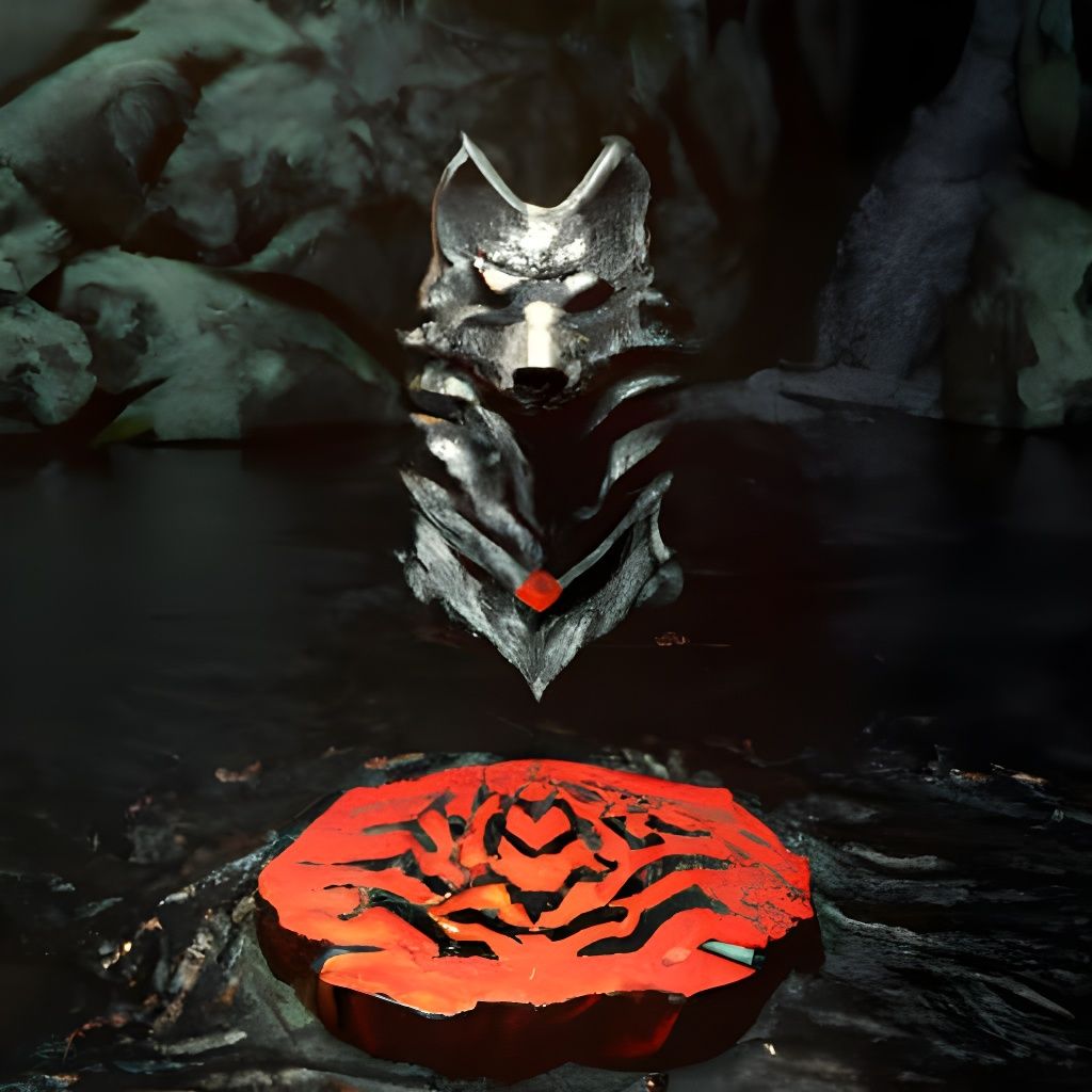 Wolf Medallion by Lava River: 3D Digital Art