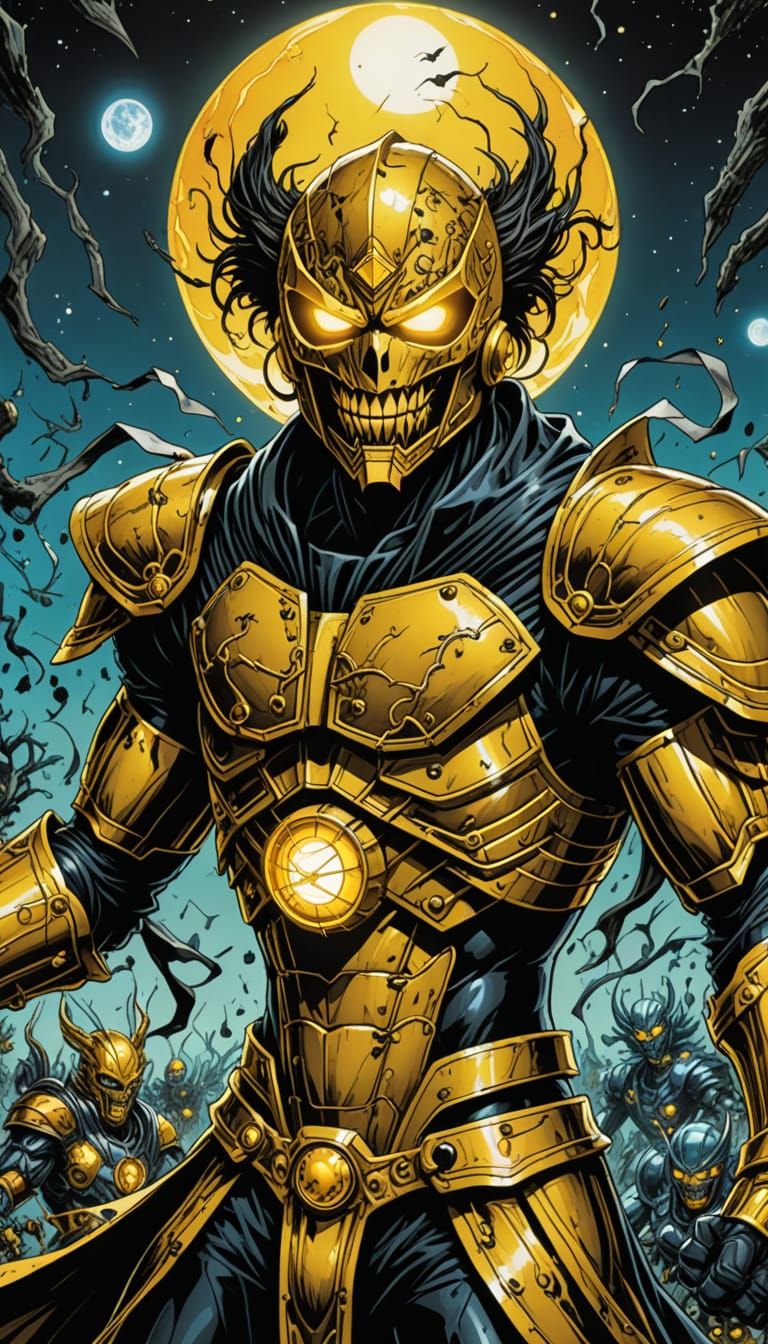 Scarecrow and Yellow Lantern Versus Parallax Comic Art