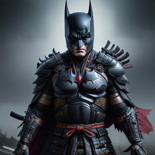 Samurai Batman: Epic Cinematic Digital Painting