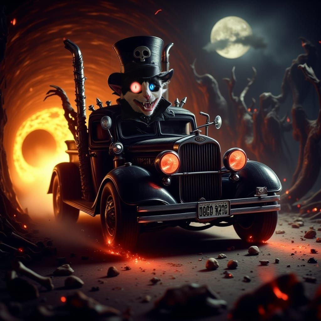 Vampire Brat Unleashed in a Fiery Abyss