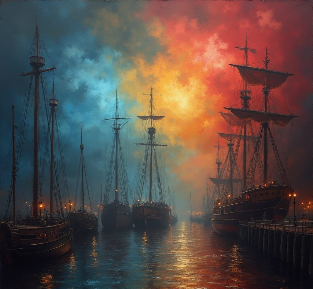 Atmospheric Illustration in Rackham Technicolor Style